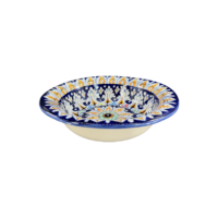 blue and white serving bowl