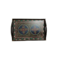 Satrangi Oil Painted Tray (Large) - Image 3